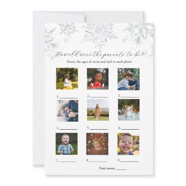 How Old Were They Baby Shower Game Card