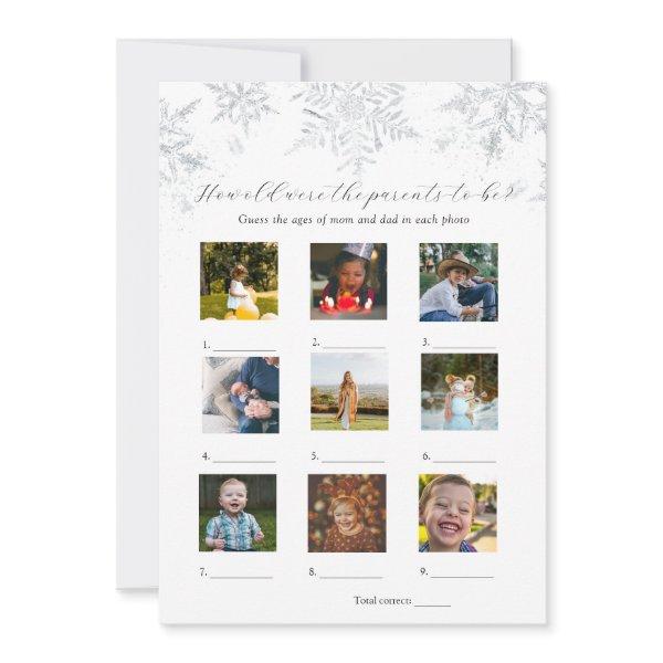 How Old Were They Baby Shower Game Card