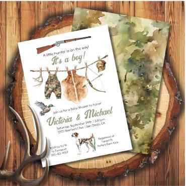 Hunting bow Boy Baby Shower clothesline