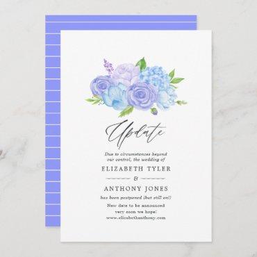 Hydrangea Blue and Light Lavender Wedding Update I Invitation
