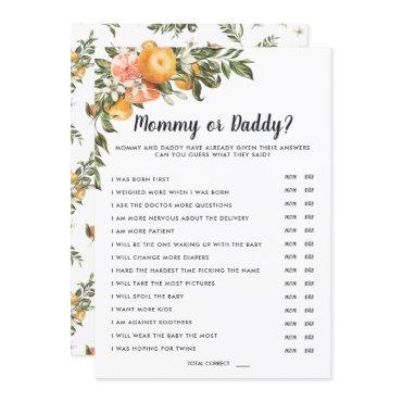 In Bloom Baby Shower | Mommy or Daddy Game