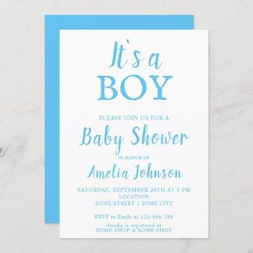It`s a Boy Typography Blue Baby Boy
