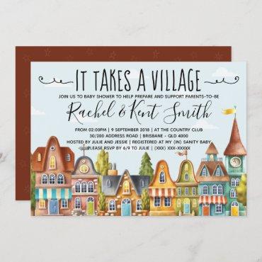 It Takes A Village Baby Shower Invitation
