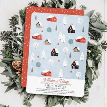 It Takes A Village Christmas Holiday Baby Shower