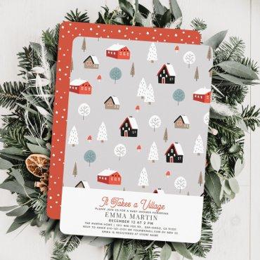 It Takes A Village Christmas Holiday Baby Shower