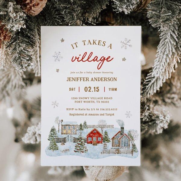 It Takes a Village Snowy Winter