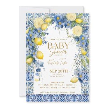 Italian Lemon Blue Tiles Italy