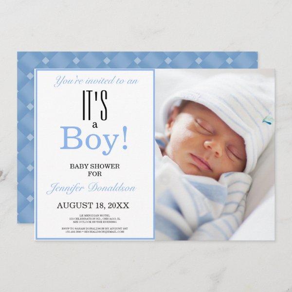 It's a Boy | Baby Shower Photo Blue