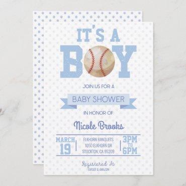It's A Boy! Blue Baseball
