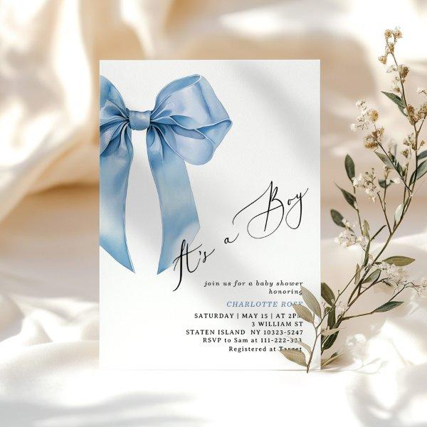 Its a boy Blue Bow Elegant