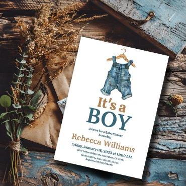 It's a Boy Denim Bodysuit Blue Jean