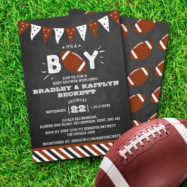 It's A Boy! Football Themed Co-ed