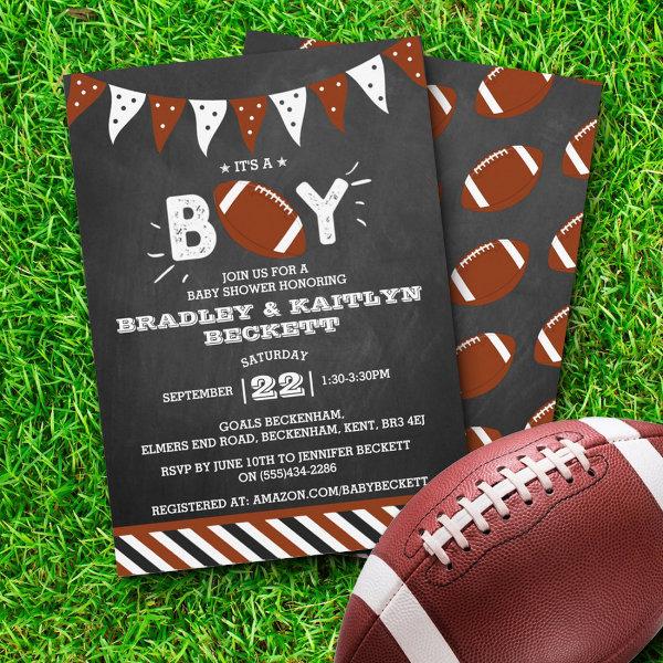 It's A Boy! Football Themed Co-ed