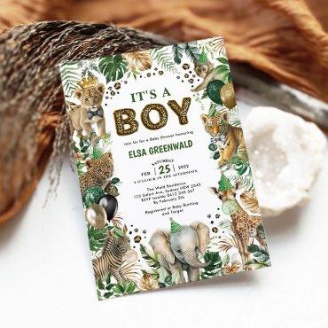 It's a Boy Jungle Safari Wild Animals