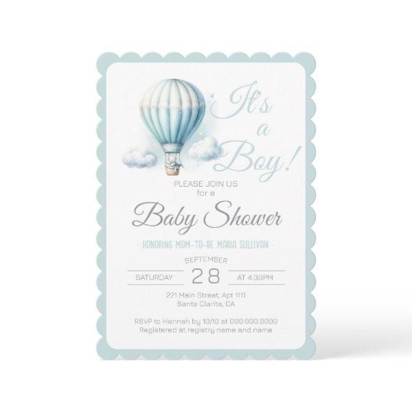It's A Boy Pastel Blue Air Balloon