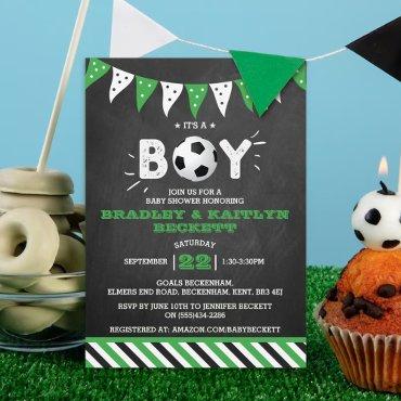 It's A Boy! Soccer Themed Co-ed