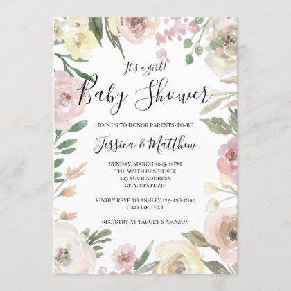 It's a Girl Baby Shower Pink Couples Surprise Invitation