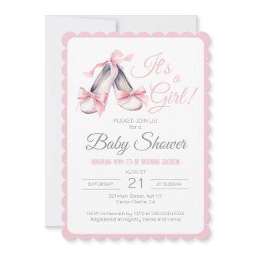 It's A Girl Blush Pink Ballerina