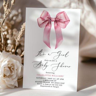 Its a girl  Blush pink Bow