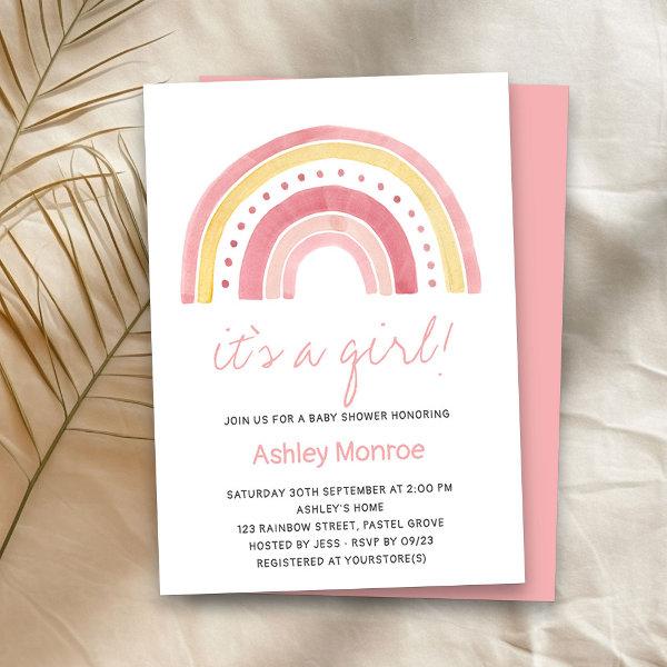 It's a Girl Pink Rainbow