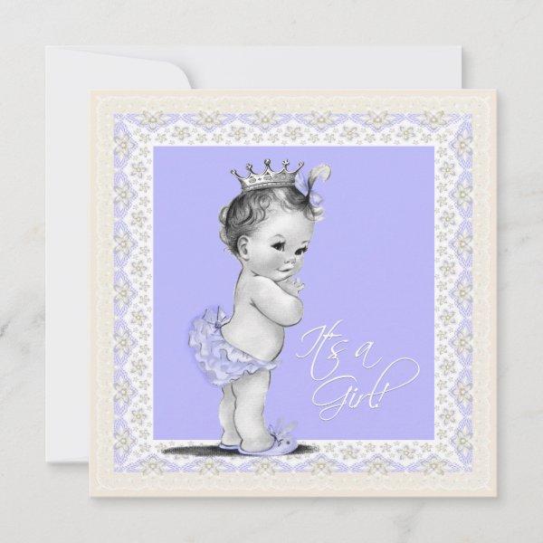 Ivory and Lavender Baby Girl Shower