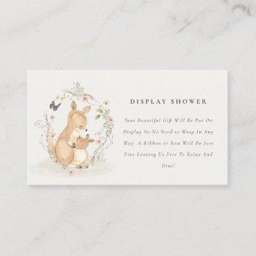 Joey Mama Kangaroo Floral Display Baby Shower Enclosure Card
