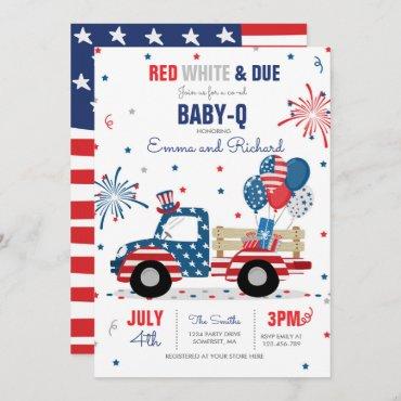 July 4th Baby Shower Baby-Q Baby Shower July BBQ Invitation