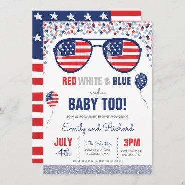July 4th Baby Shower Red White Blue