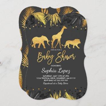 Jungle Baby Shower Invitation Tropical Baby Shower