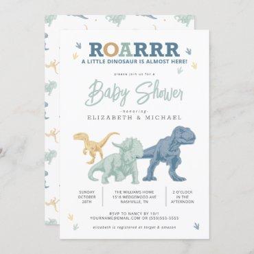 Jurassic World | Dinosaur Boy Baby Shower Invitati