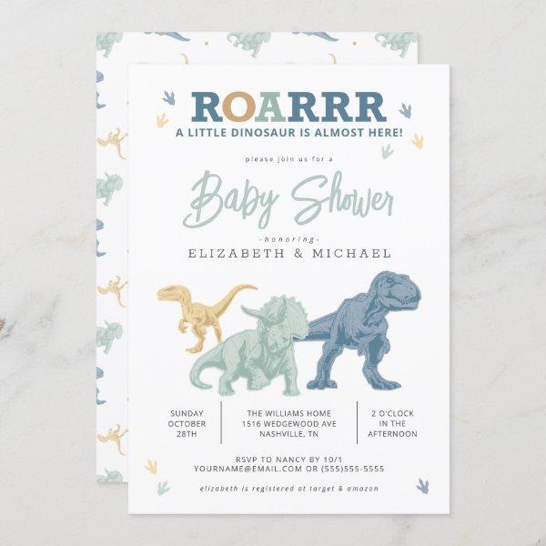 Jurassic World | Dinosaur Boy Baby Shower Invitati