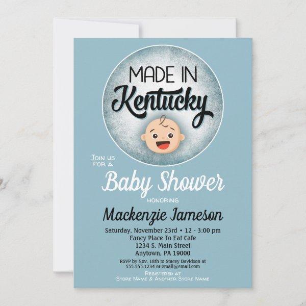Kentucky Baby Shower Funny Blue Boys