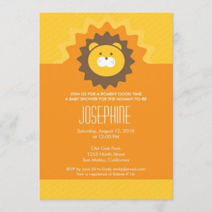 King of the Jungle Baby Shower Invitation
