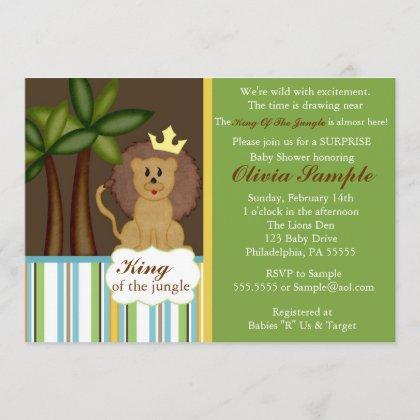King of the Jungle Baby Shower Invitation