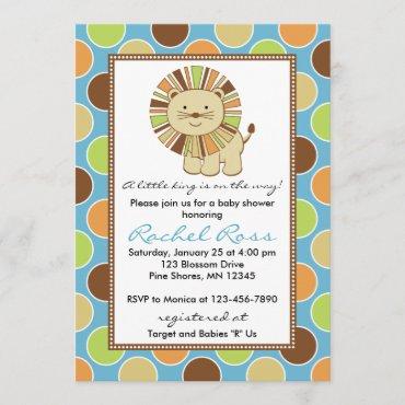 King of the Jungle Baby Shower Invitations │ Blue
