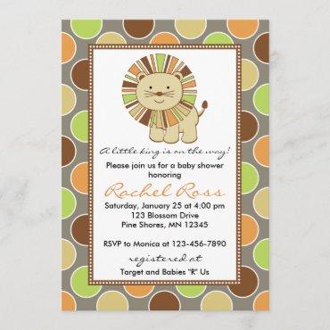 King of the Jungle Baby Shower Invitations │ Taupe