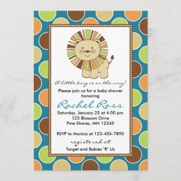 King of the Jungle Baby Shower Invitations │ Teal