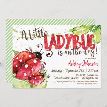 Ladybug Baby Shower invitation, Girl Invitation