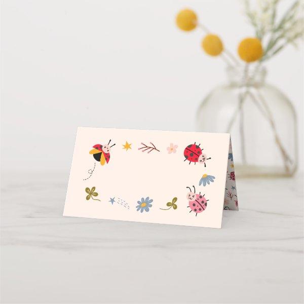 Ladybug Theme Party Food Label Place Card