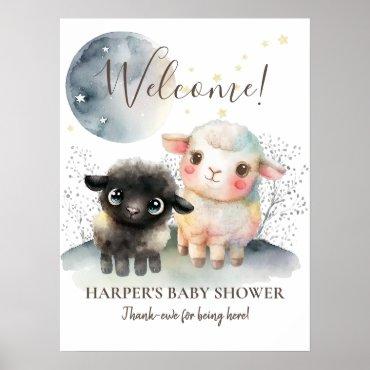 Lamb Gender Neutral Baby Shower Poster