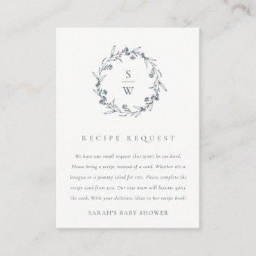 Laurel Wreath Recipe for Mum to be Baby Shower Enclosure Card