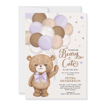 Lavender Brown Beary Cute Teddy Bear