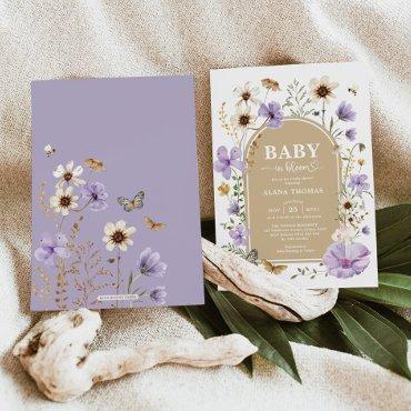 Lavender Wildflower Garden Baby in Bloom Shower