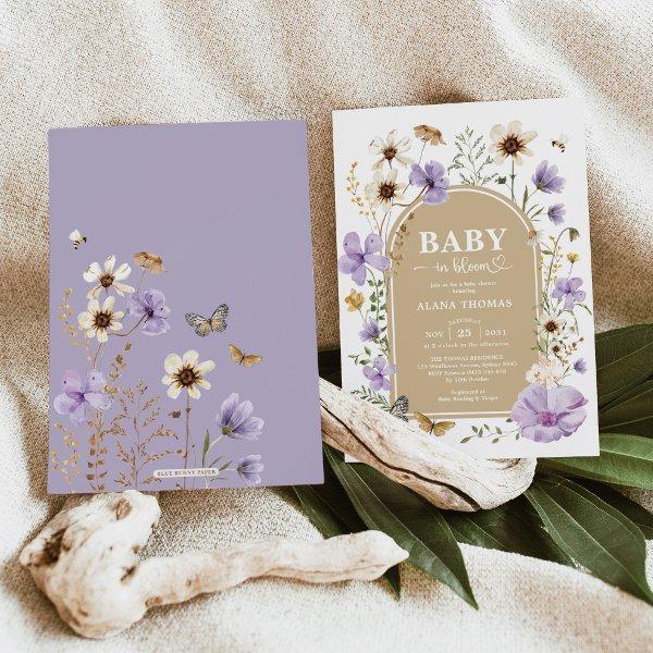 Lavender Wildflower Garden Baby in Bloom Shower