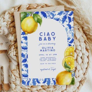 Lemon Italian Amalfi Blue Tile