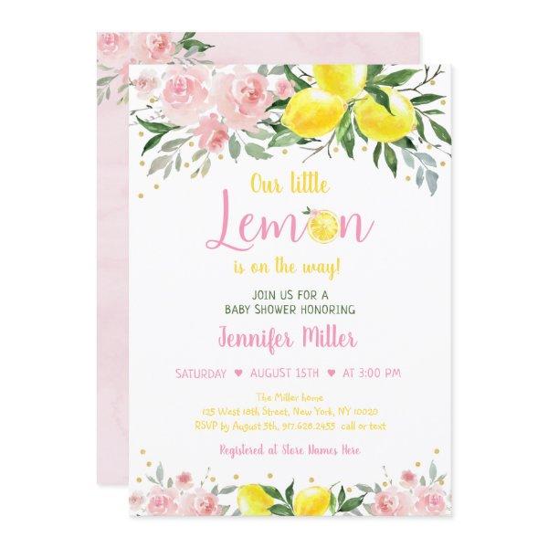 Lemonade Sunshine Pink Gold Floral