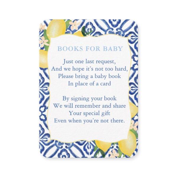 Lemons Baby Shower For Boy Bring A Book Library Enclosure Card