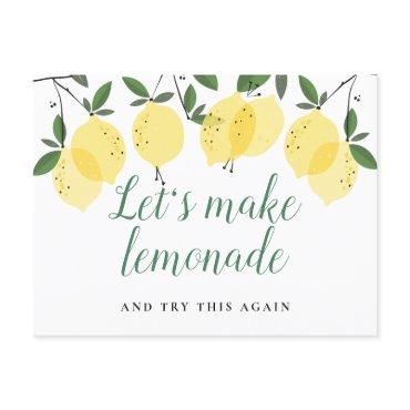 Lemons Change the Date Postponed Cancelled Event Announcement Postcard