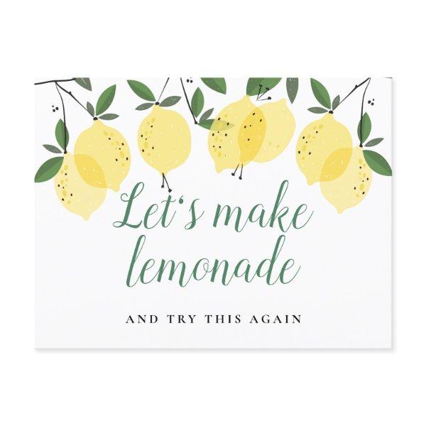 Lemons Change the Date Postponed Cancelled Event Announcement Postcard