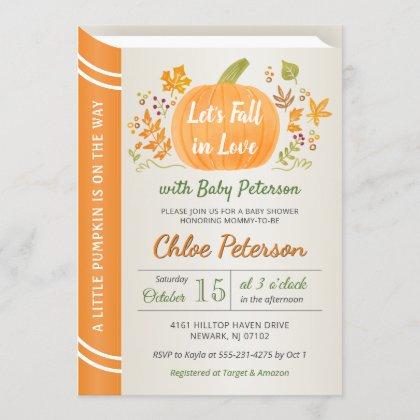 Let's Fall in Love Baby Shower Autumn Sprinkle